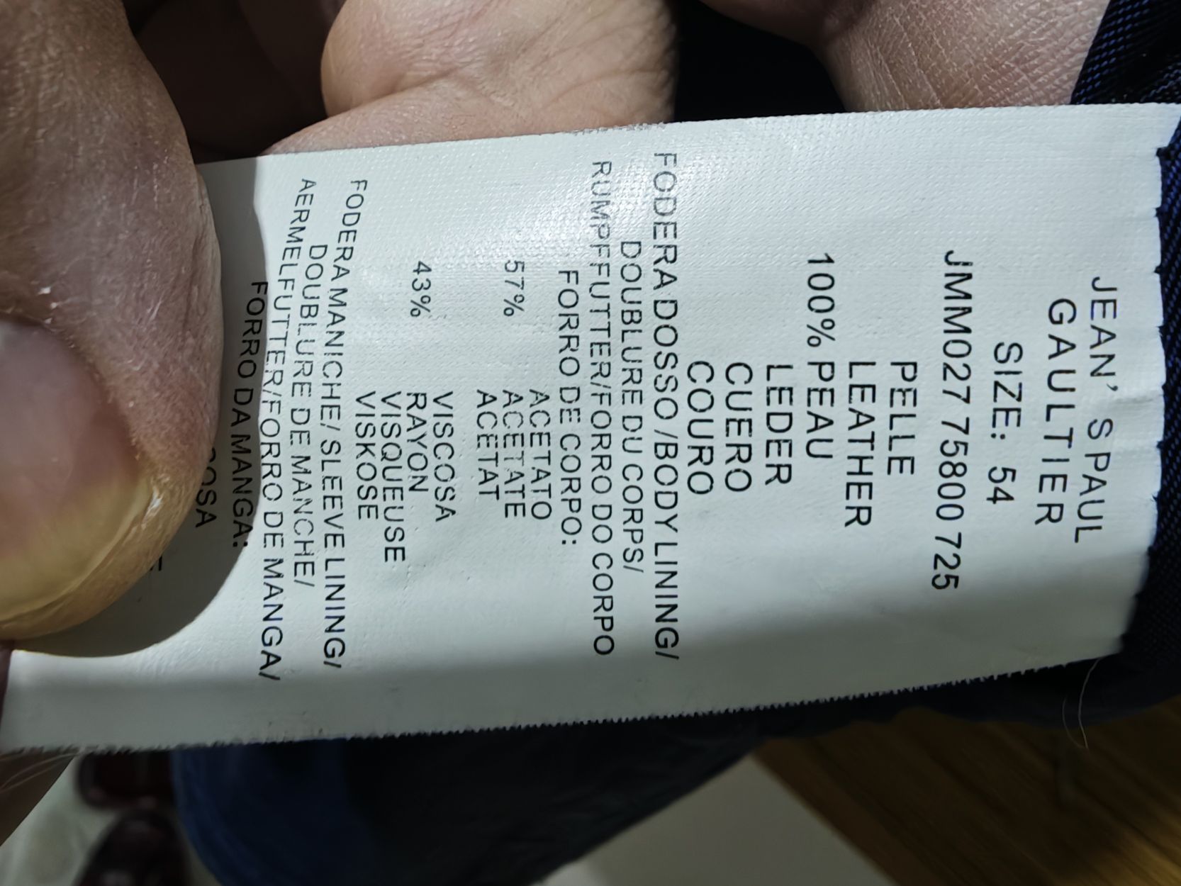 JEAN'S PAUL GAULTIER %100 DERİ MONT — görsel 8/8