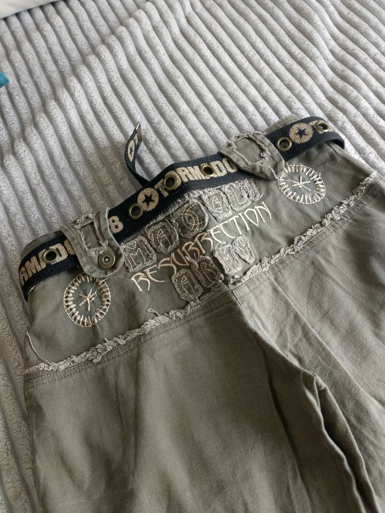 Vintage Y2K khaki cargo pantolon(xs-s) — görsel 8/8