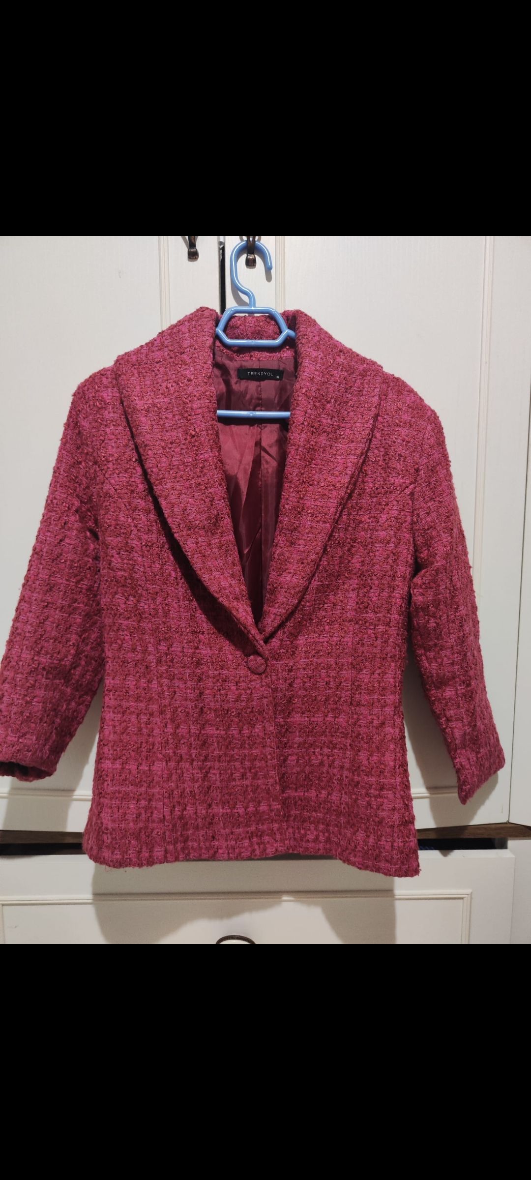 Pembe Tweed Ceket — görsel 2/2
