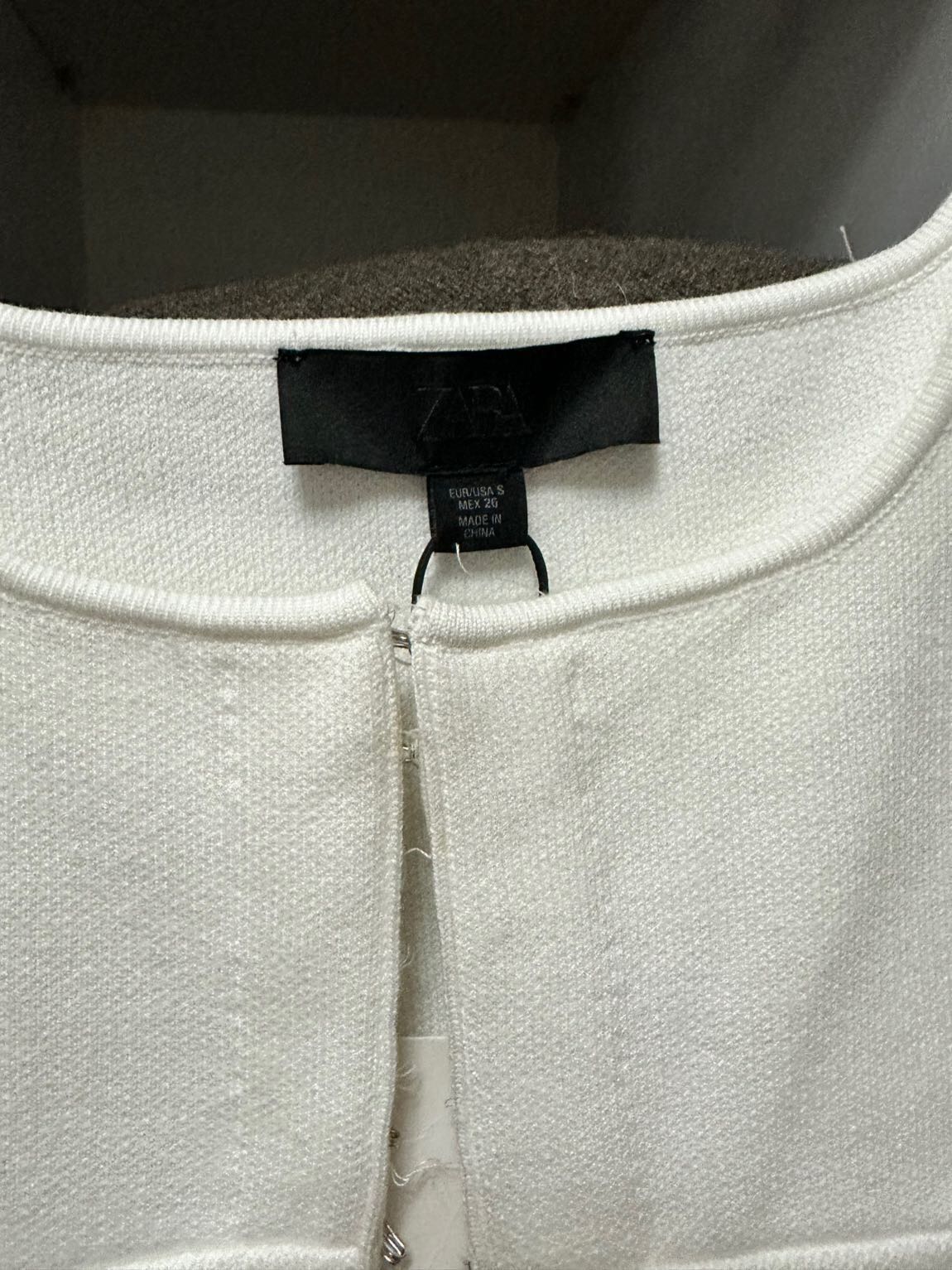 Zara Beyaz top Bluz — görsel 2/3