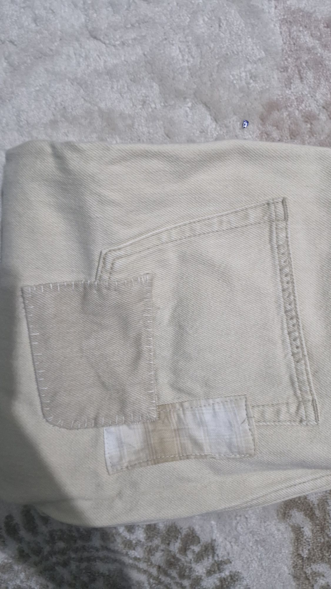 Krem Patchwork Vintage Jeans — görsel 7/8