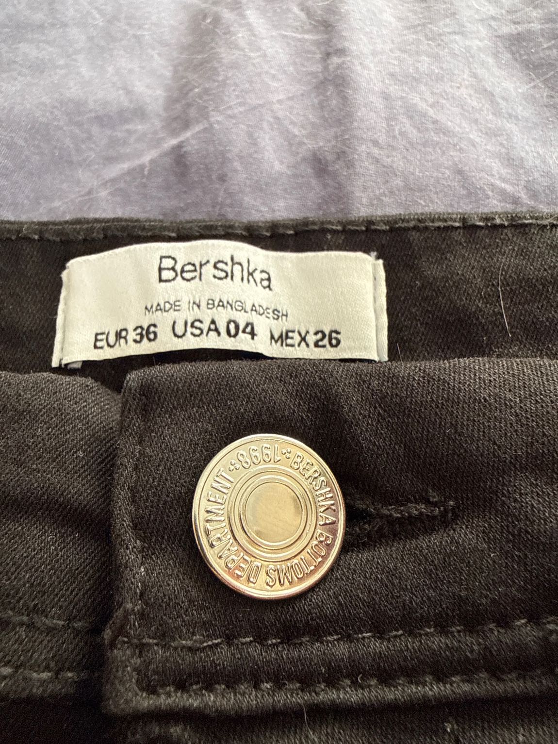Bershka Yüksek Bel Skinny Jeans Siyah — görsel 4/5