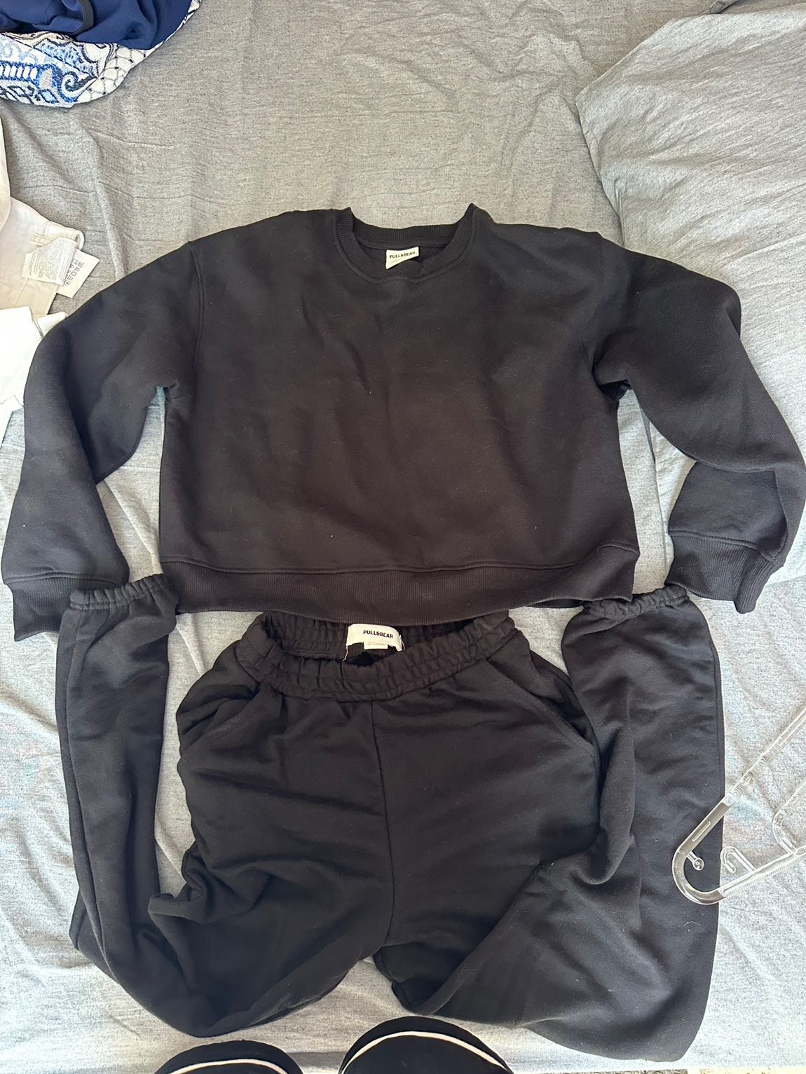 Pull & Bear Siyah Sweatshirt ve Eşofman — görsel 9/10