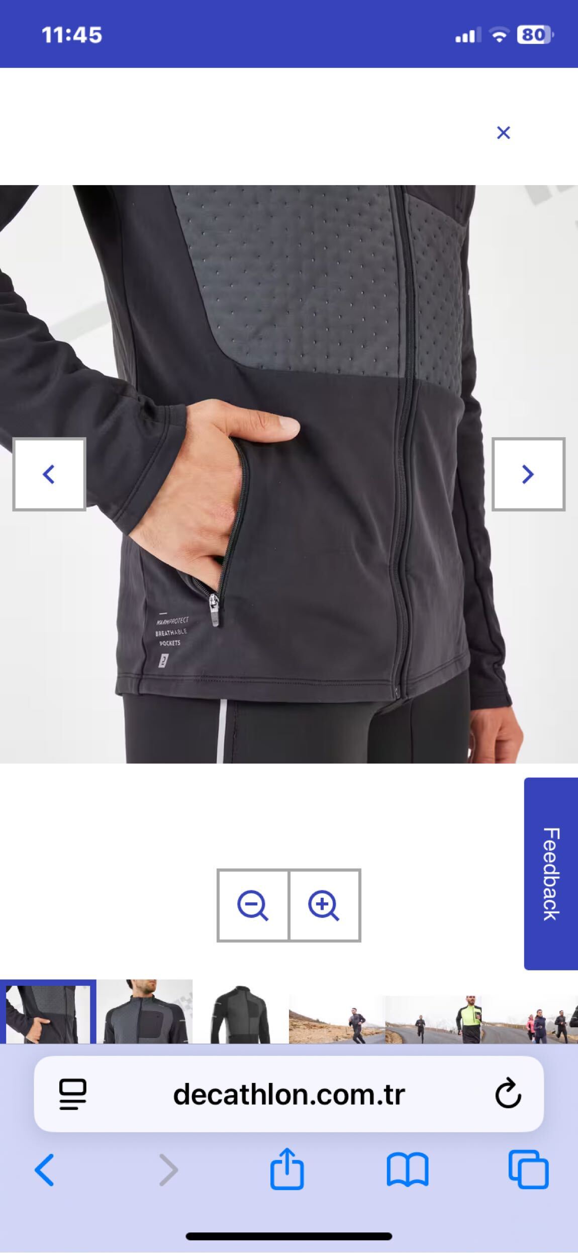 Decathlon koşu hırkası — görsel 3/8