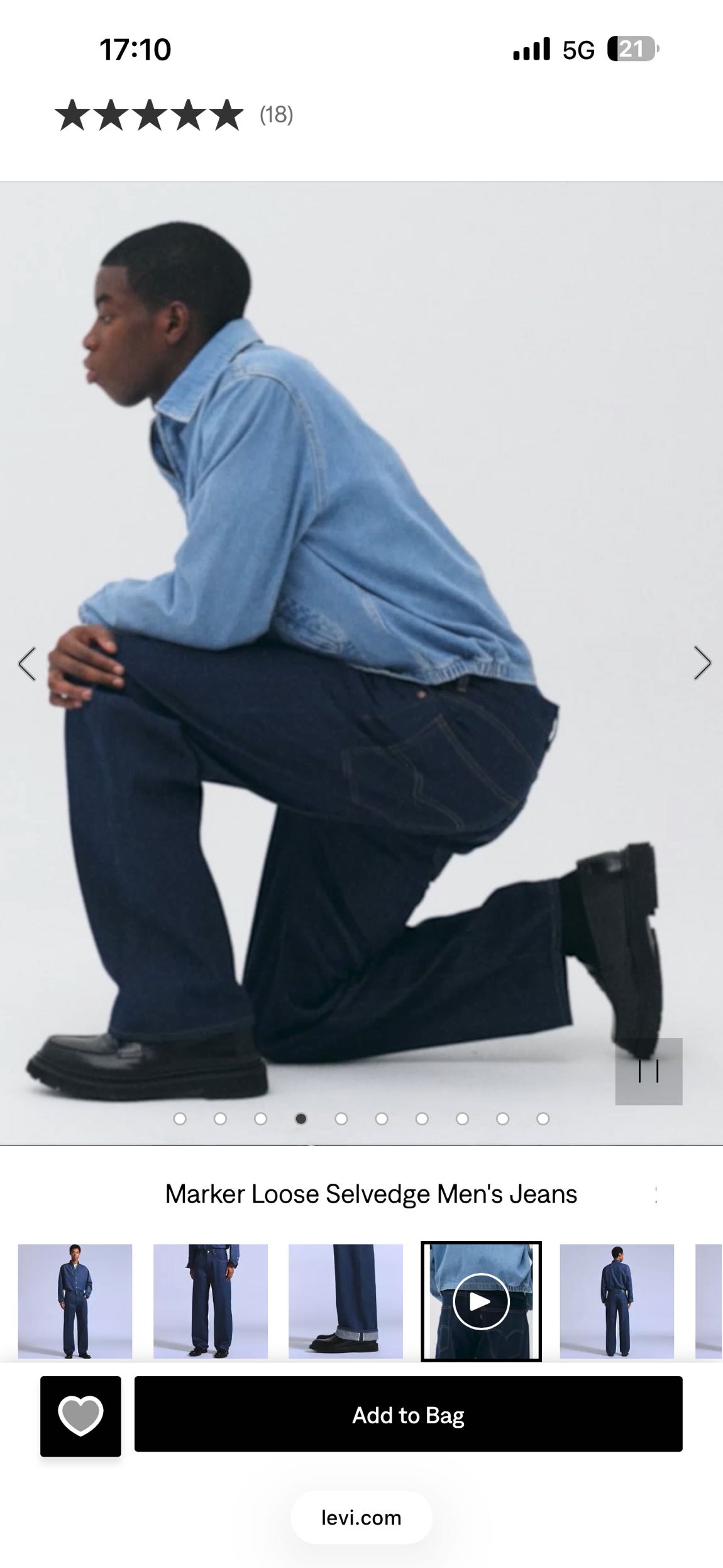 LEVİ’S BLUE TAB MADE İN JAPAN SELVEDGE — görsel 4/5