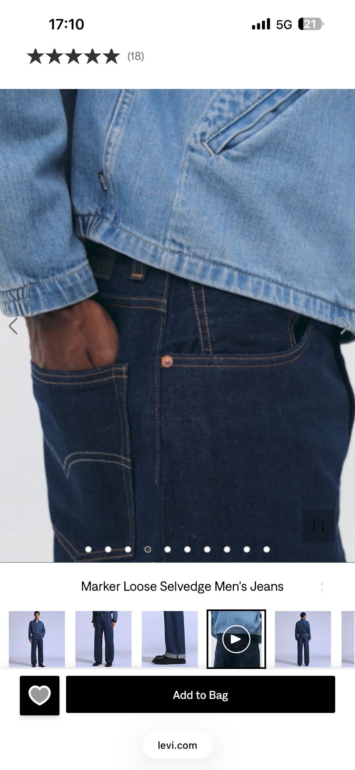 LEVİ’S BLUE TAB MADE İN JAPAN SELVEDGE — görsel 3/5