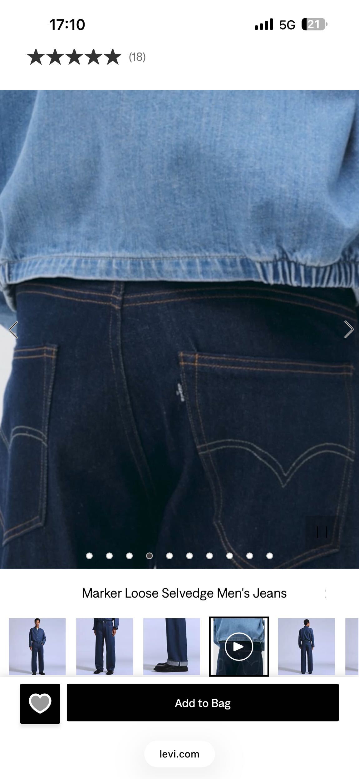 LEVİ’S BLUE TAB MADE İN JAPAN SELVEDGE — görsel 5/5