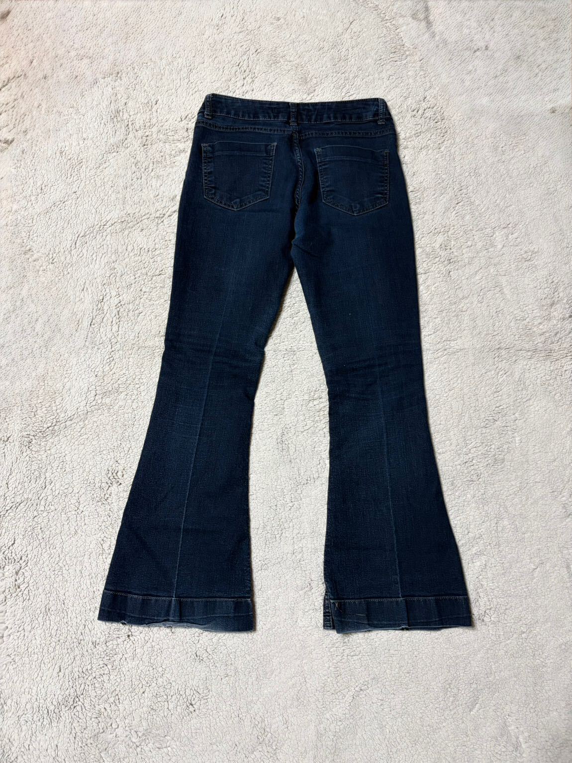 Vintage Y2K İspanyol Paça Lacivert Jean — görsel 3/8