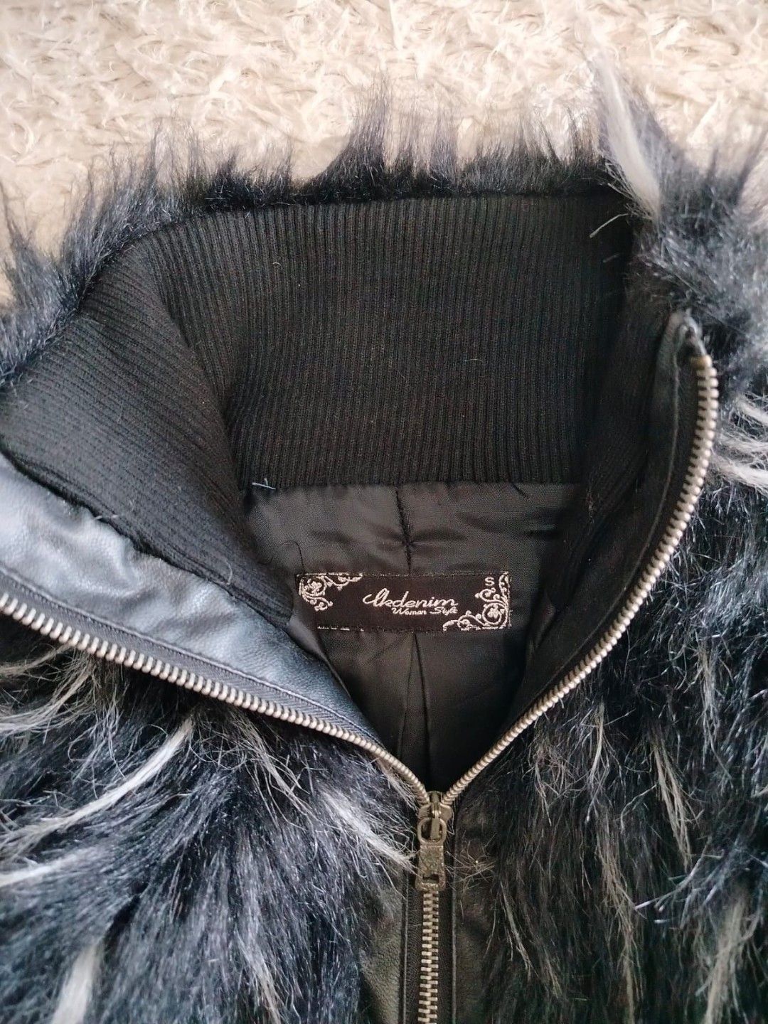 Fur Fitted Slavic Doll Afgan Y2K Ceket — görsel 5/5