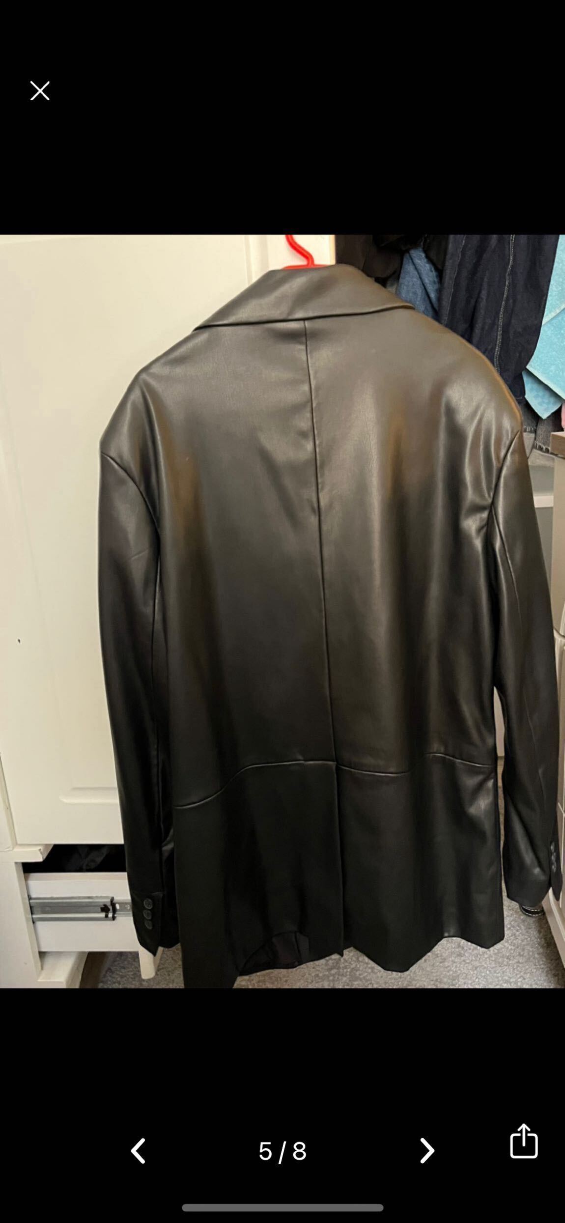 Bershka Siyah Deri Blazer Ceket — görsel 6/11