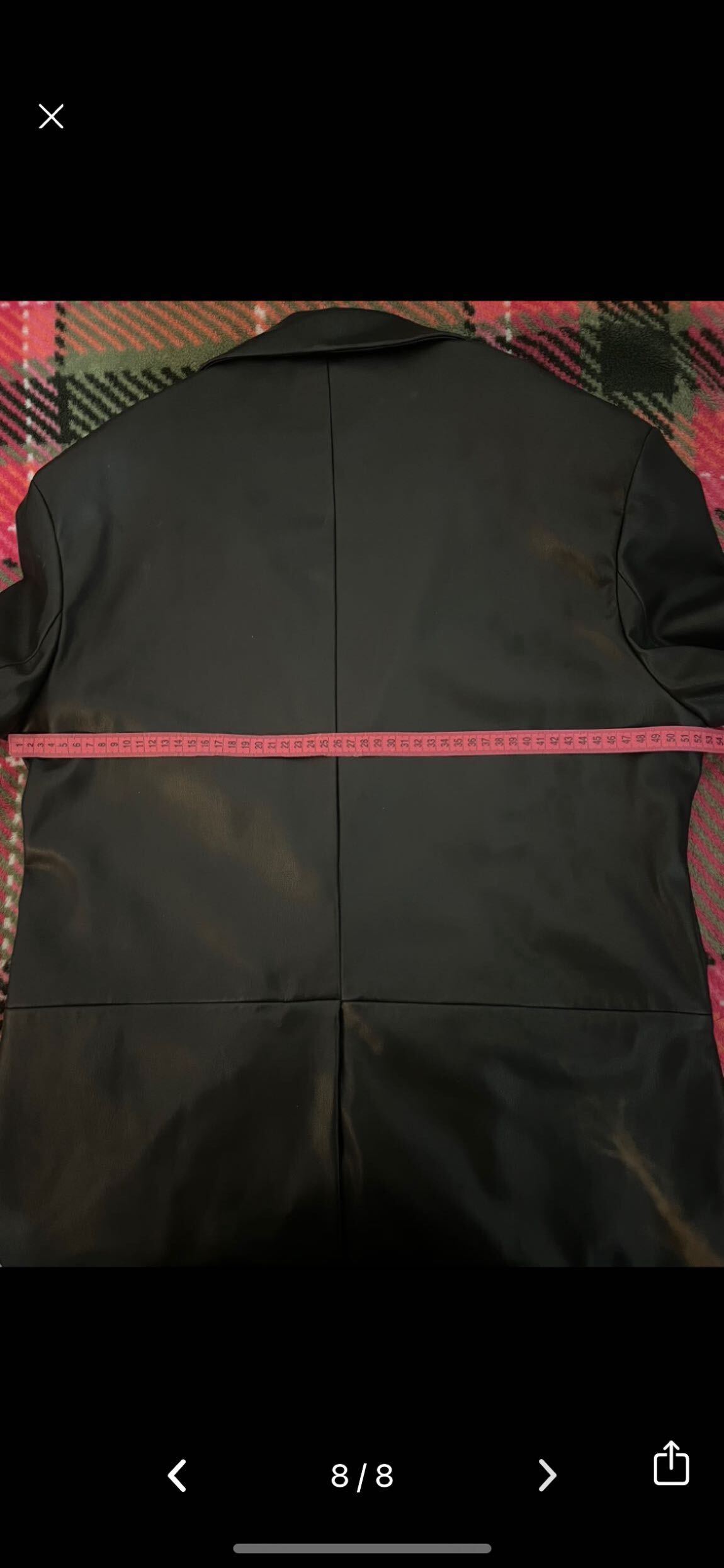 Bershka Siyah Deri Blazer Ceket — görsel 9/11