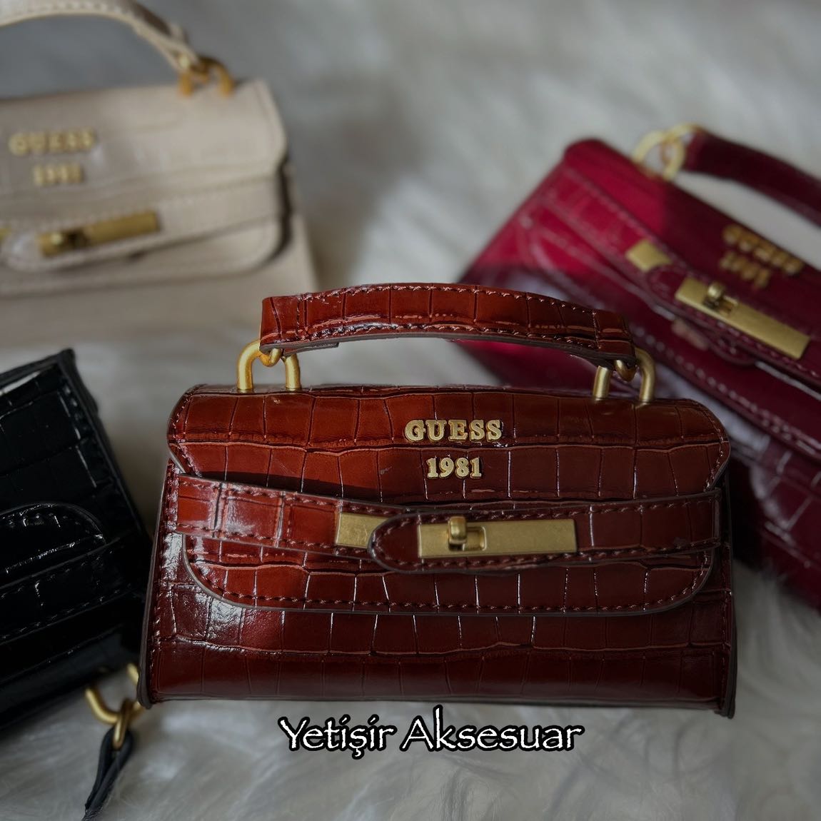 Taba Guess Deri Dokulu El Çantası — görsel 3/6