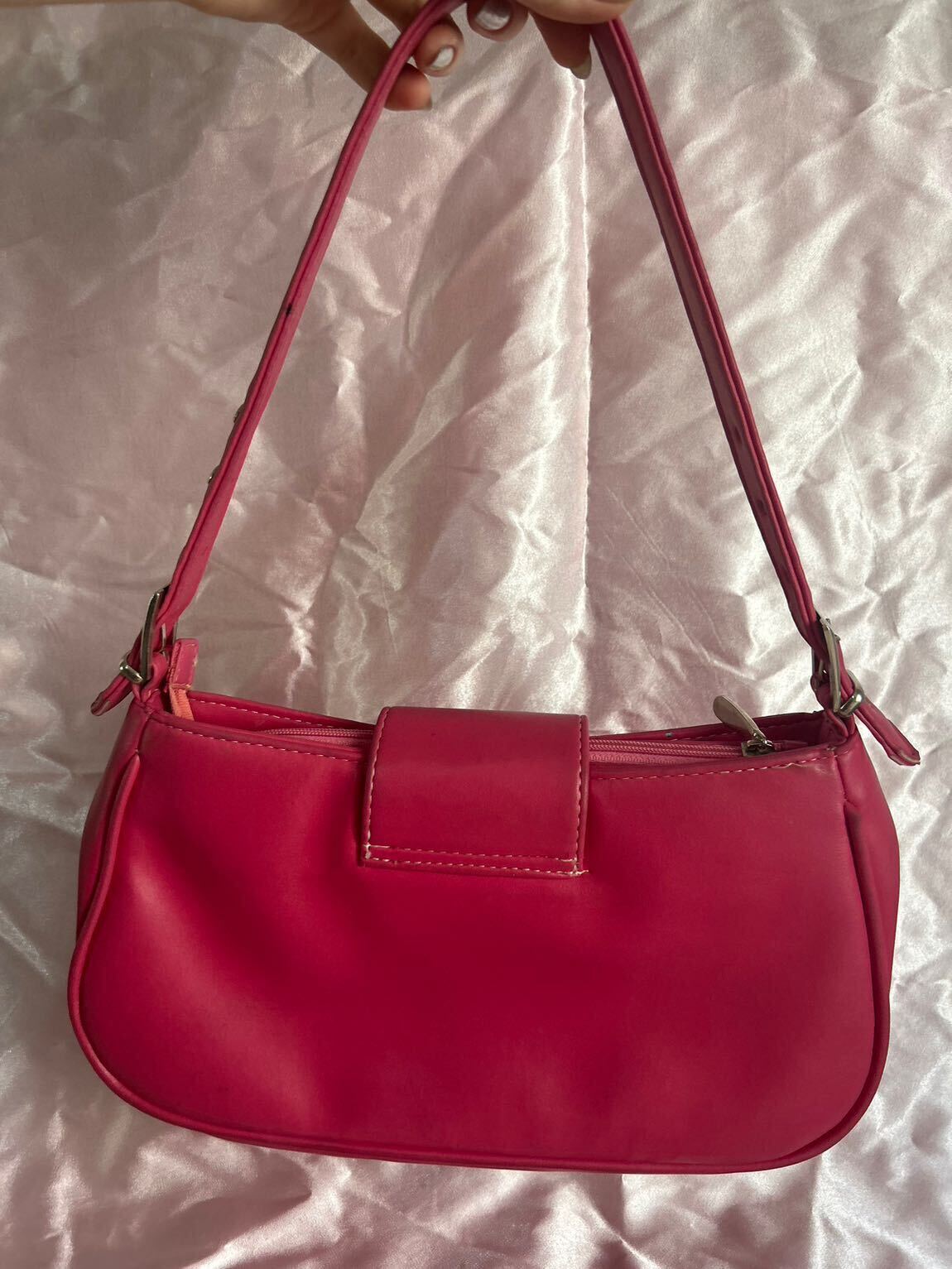 Vintage Pembe Omuz Çantası — görsel 3/7