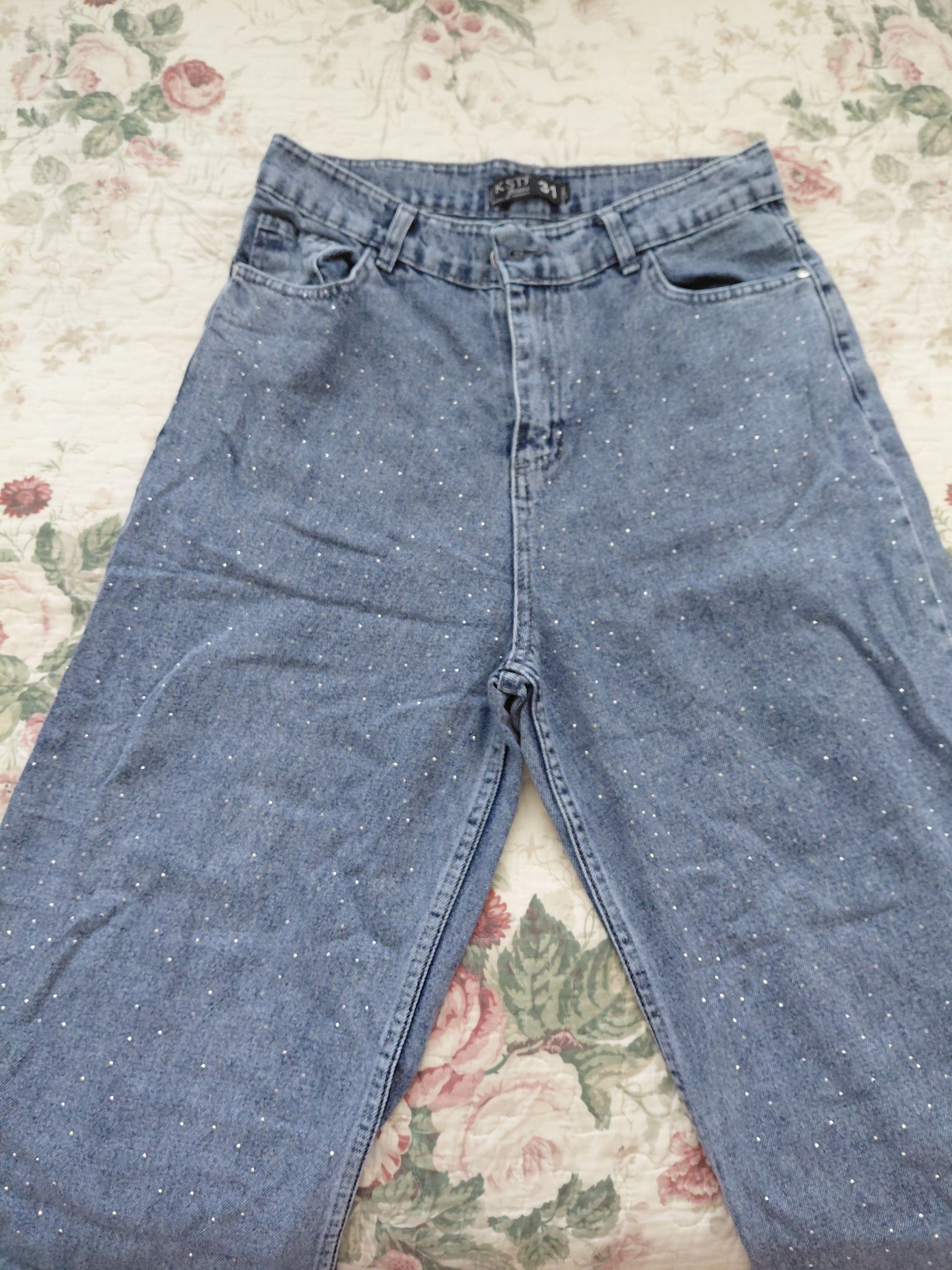 Taşlı Jean Pantolon Mavi — görsel 3/3