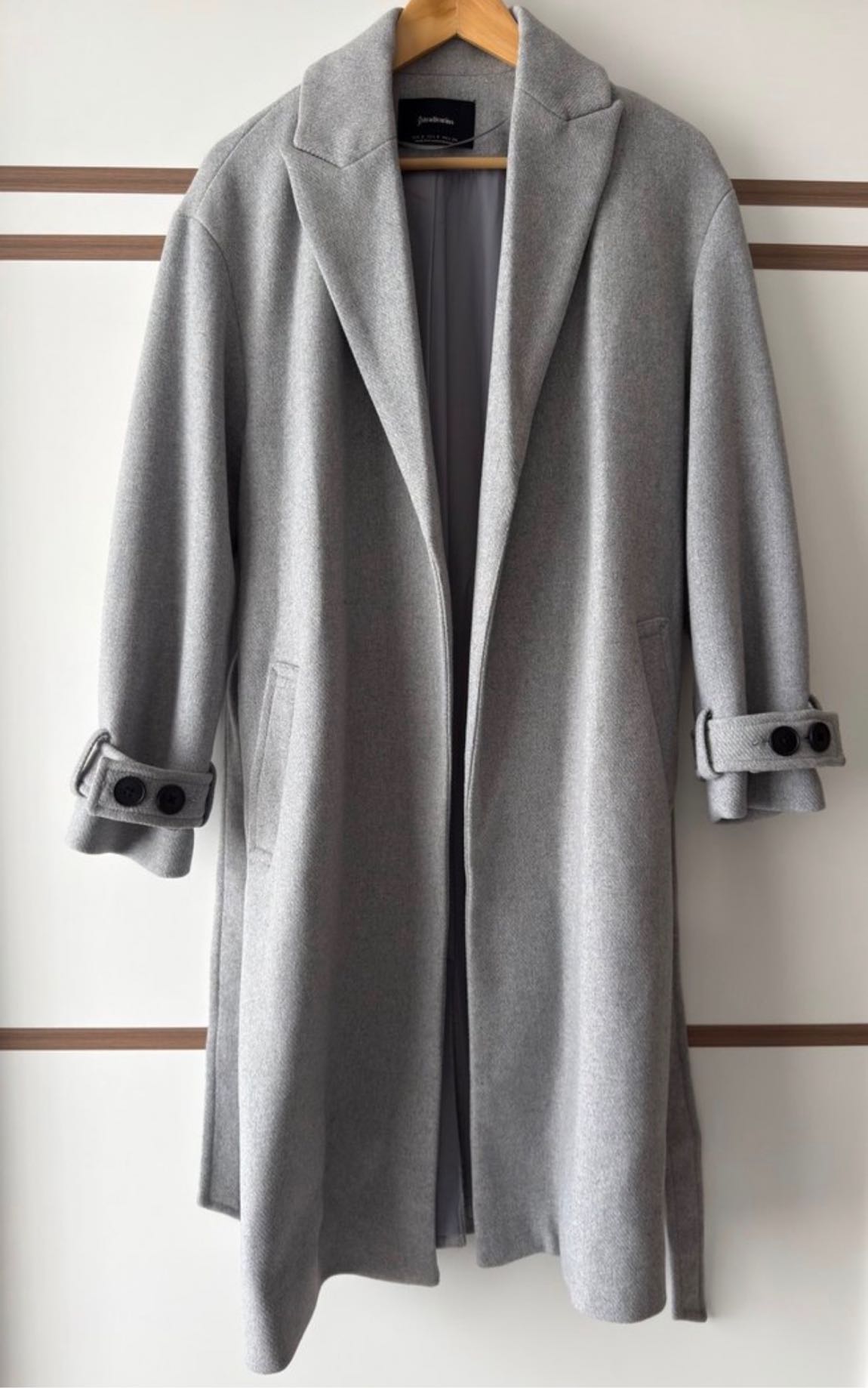 Stradivarius Gri Kemerli Palto — görsel 2/6
