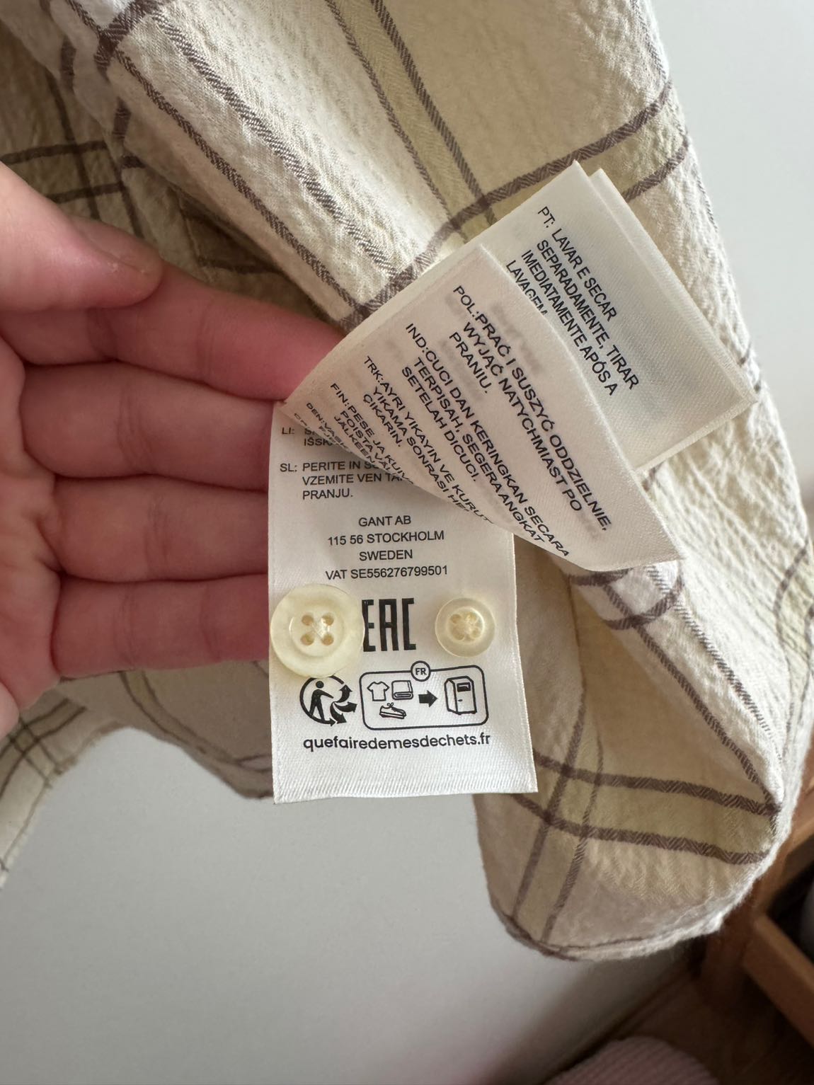 Gant unisex gömlek — görsel 4/6
