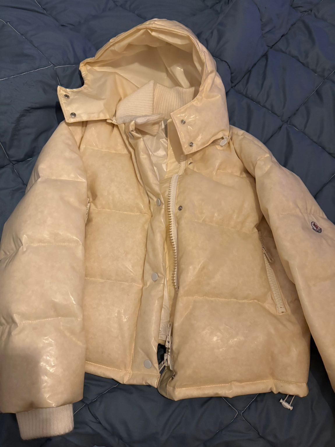 ÇOK ÖZEL Moncler Krem ŞEFFAF Şişme Mont — görsel 3/6