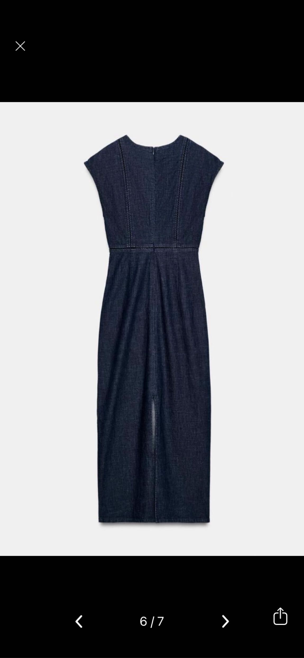 Zara Mavi Denim Elbise — görsel 7/10