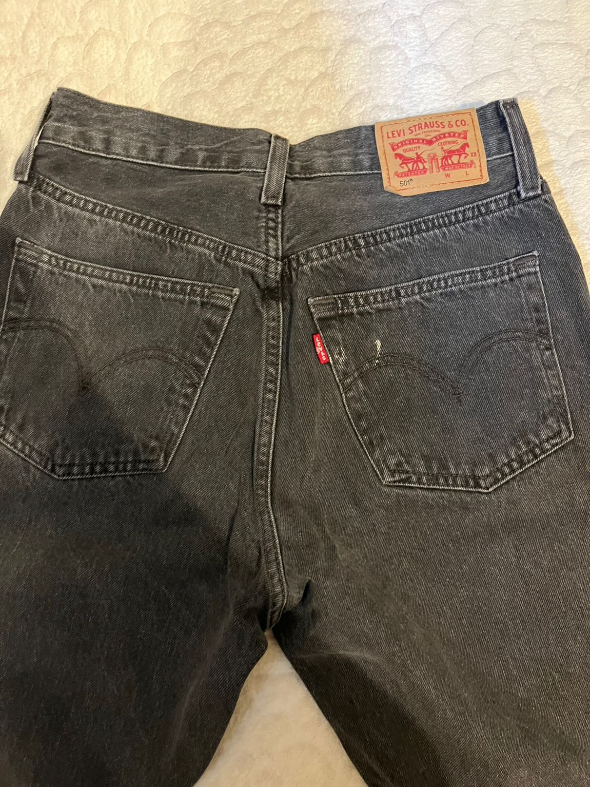 Levis 501 crop füme — görsel 5/8