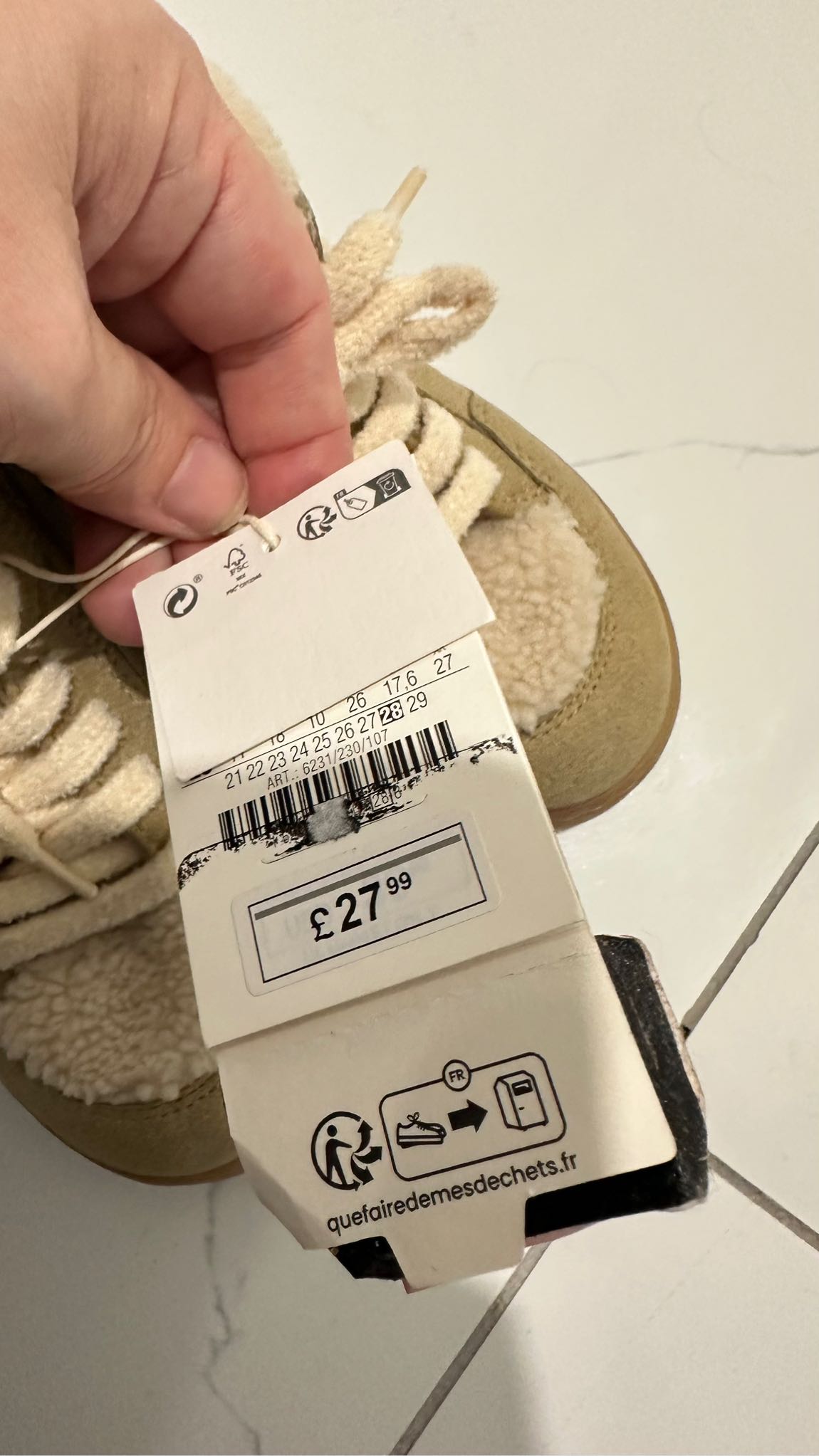 Krem Peluş Detaylı Bot hiç kullanılmadı — görsel 5/5