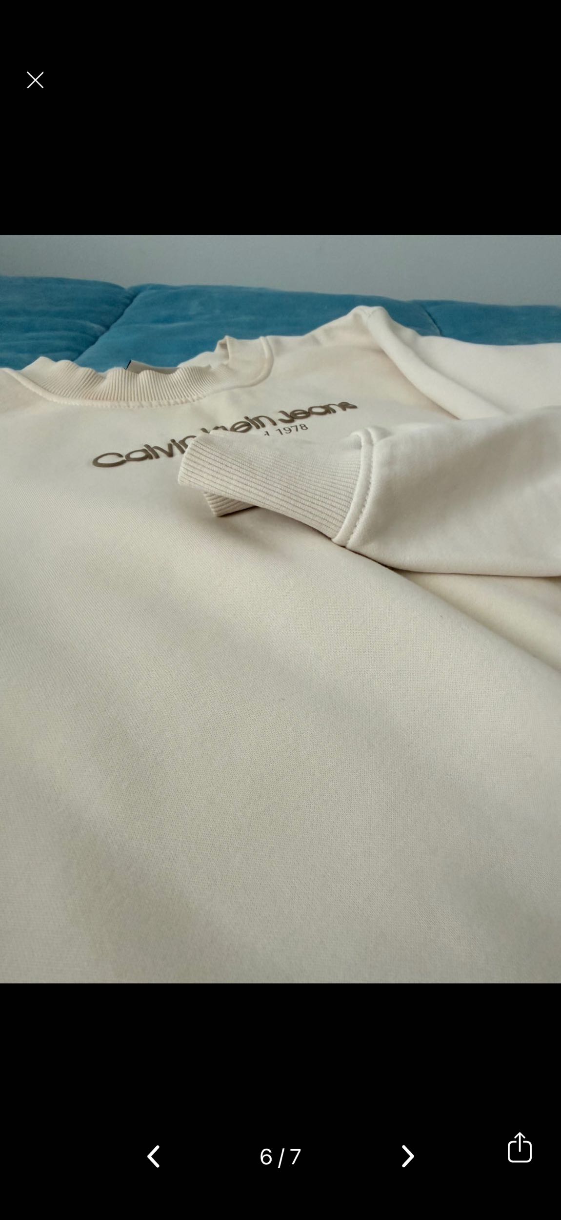 Calvin Klein Jeans Sweatshirt Krem — görsel 6/7
