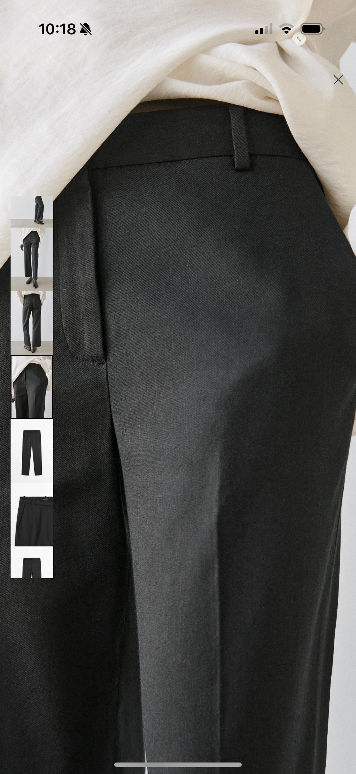 Massimo Siyah Straight Fit Pantolon — görsel 3/5