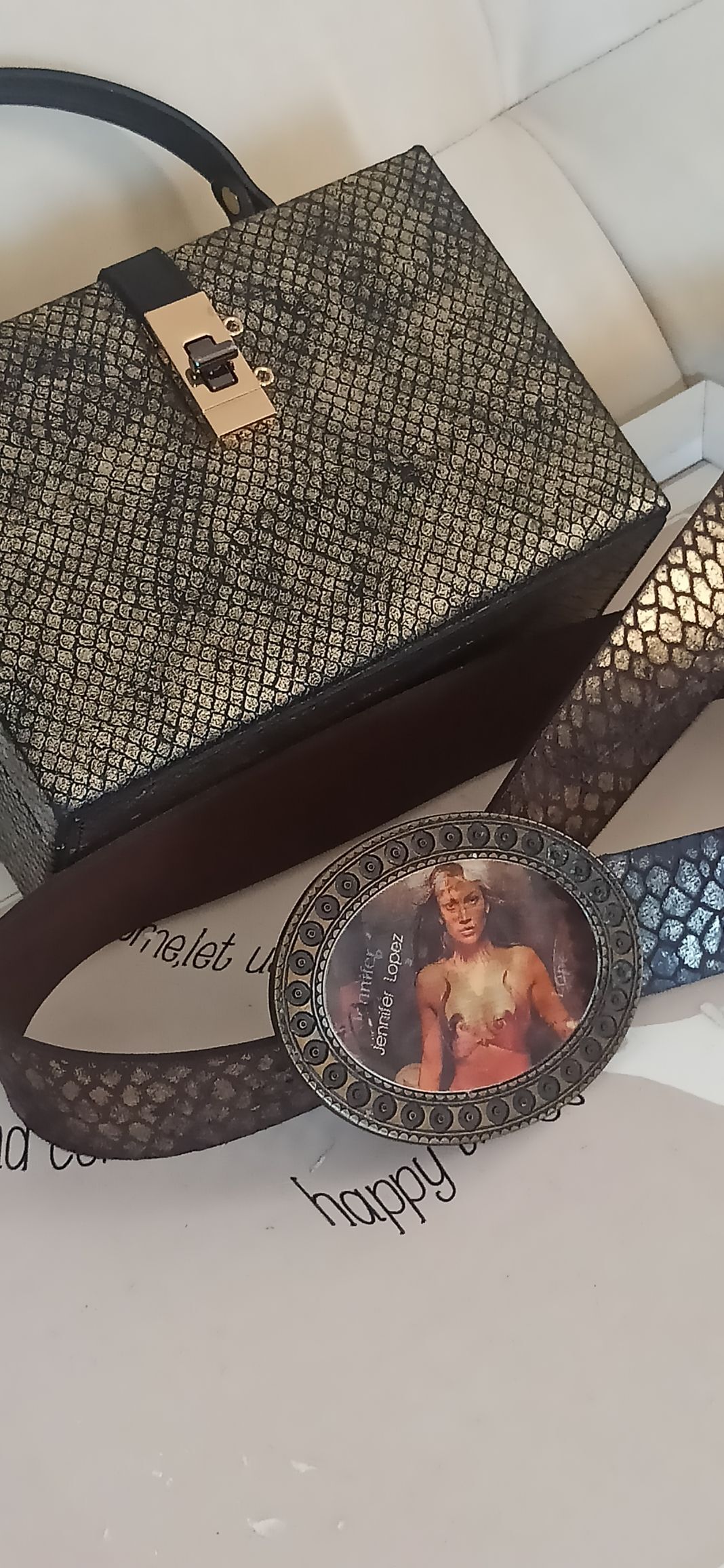Jennifer Lopez Python Kemer & Çanta — görsel 3/8