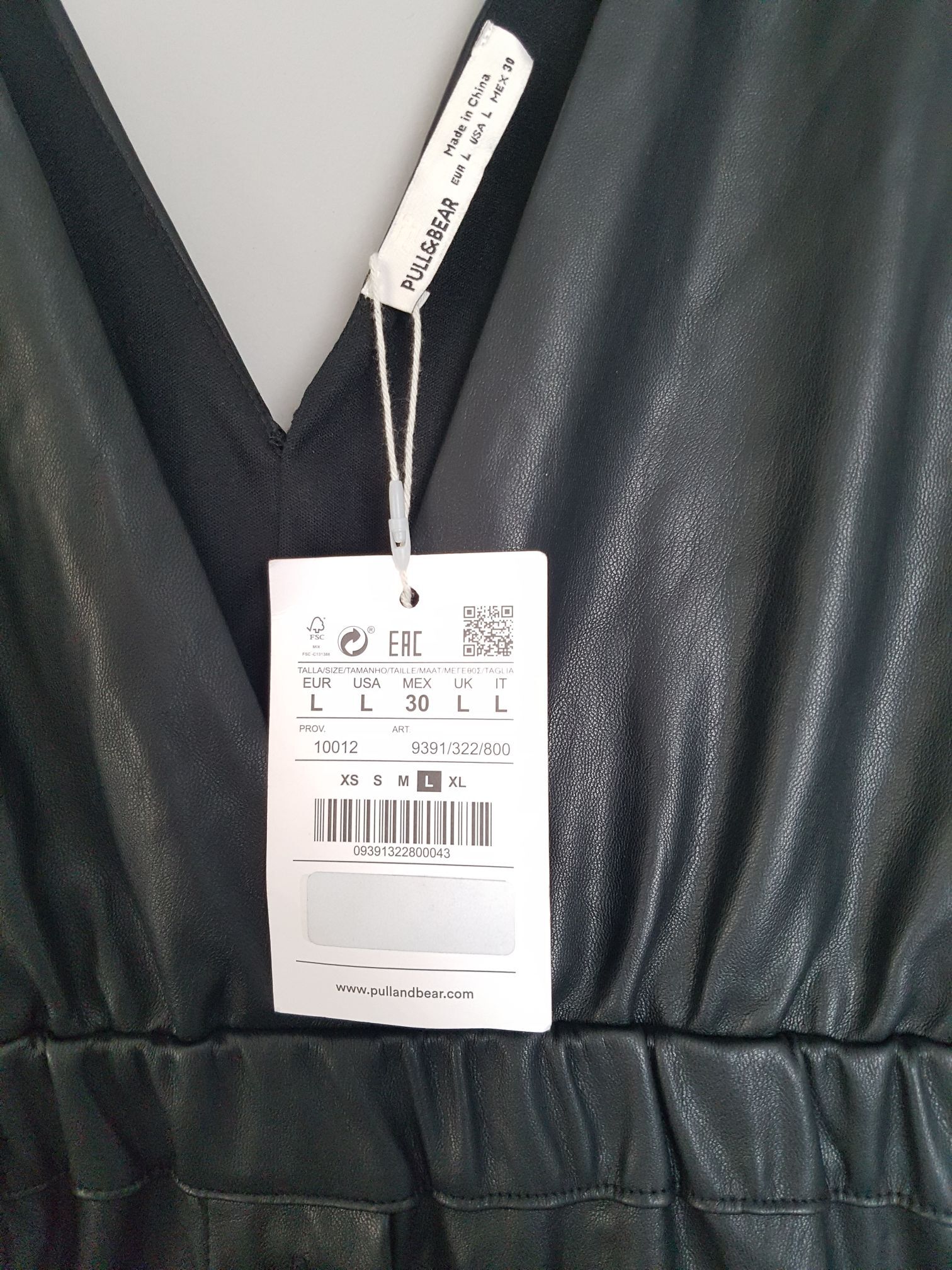 sıfır pull and bear deri elbise — görsel 5/6