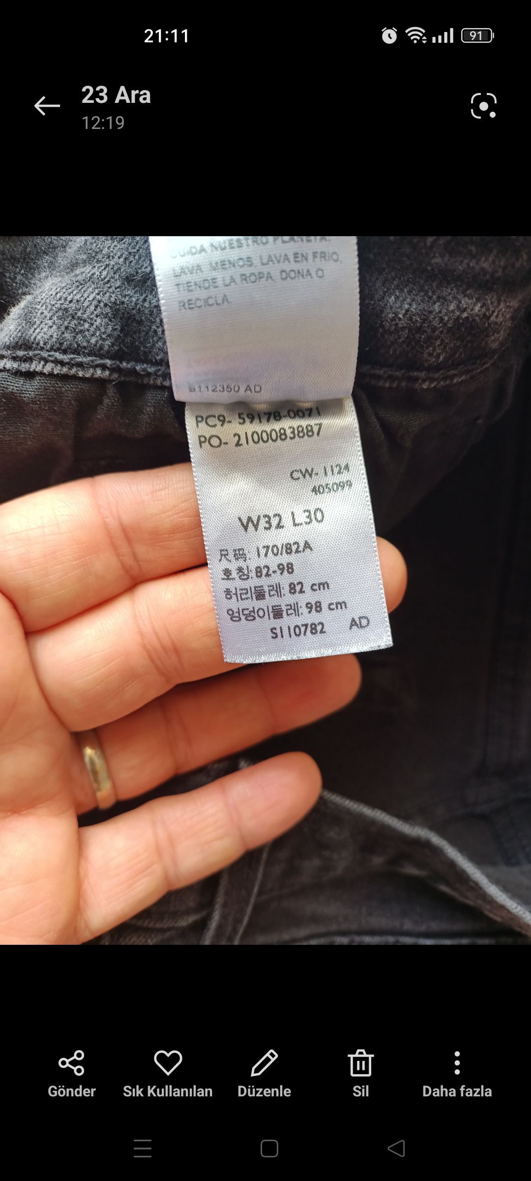 Levi's erkek pantolon orijinal — görsel 8/8