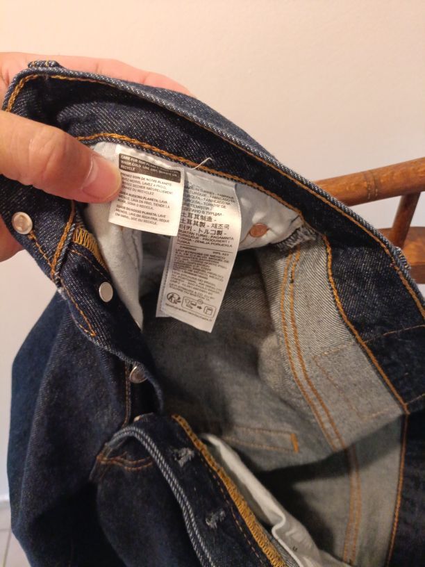 Levi's 501 Lacivert Erkek Kot Pantolon — görsel 7/8