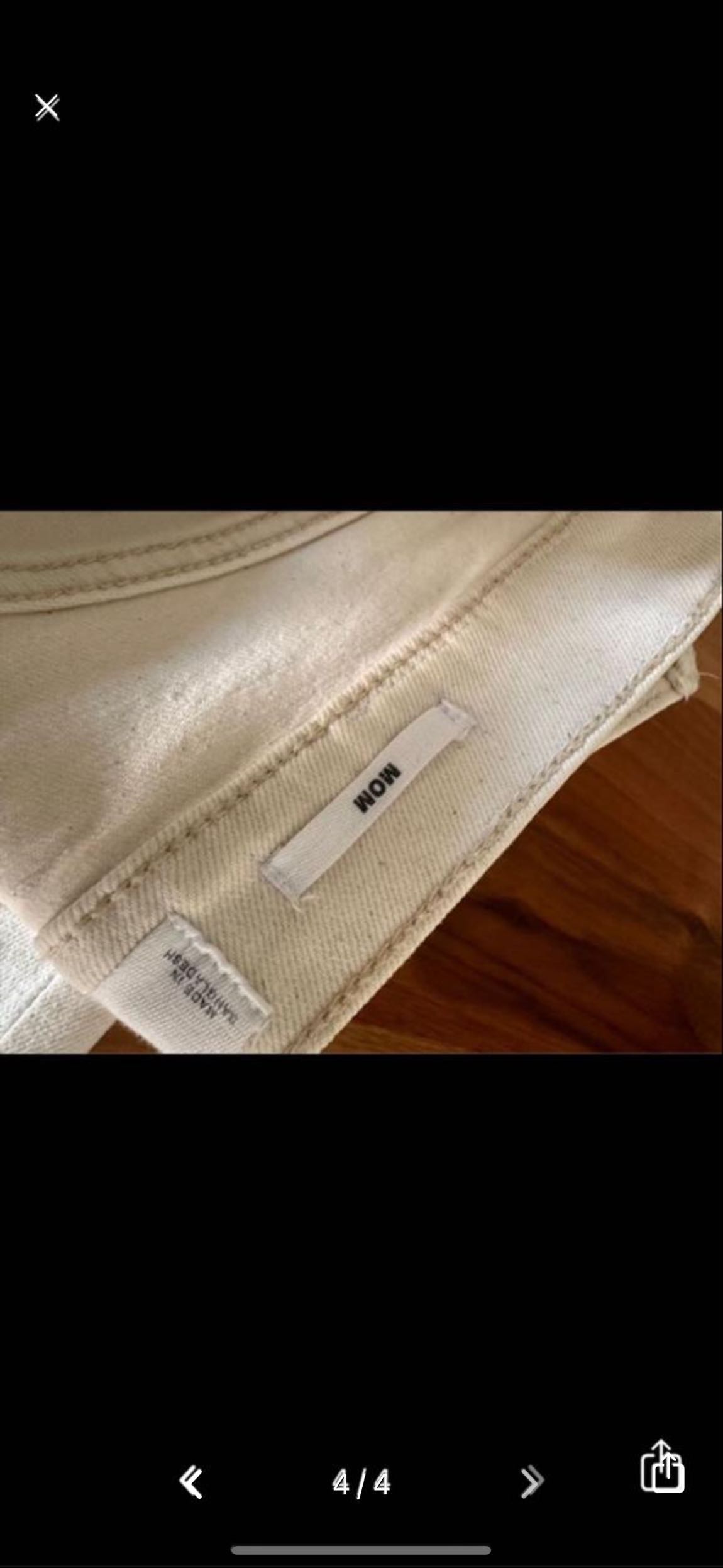 Mango krem rengi mom jean — görsel 3/3