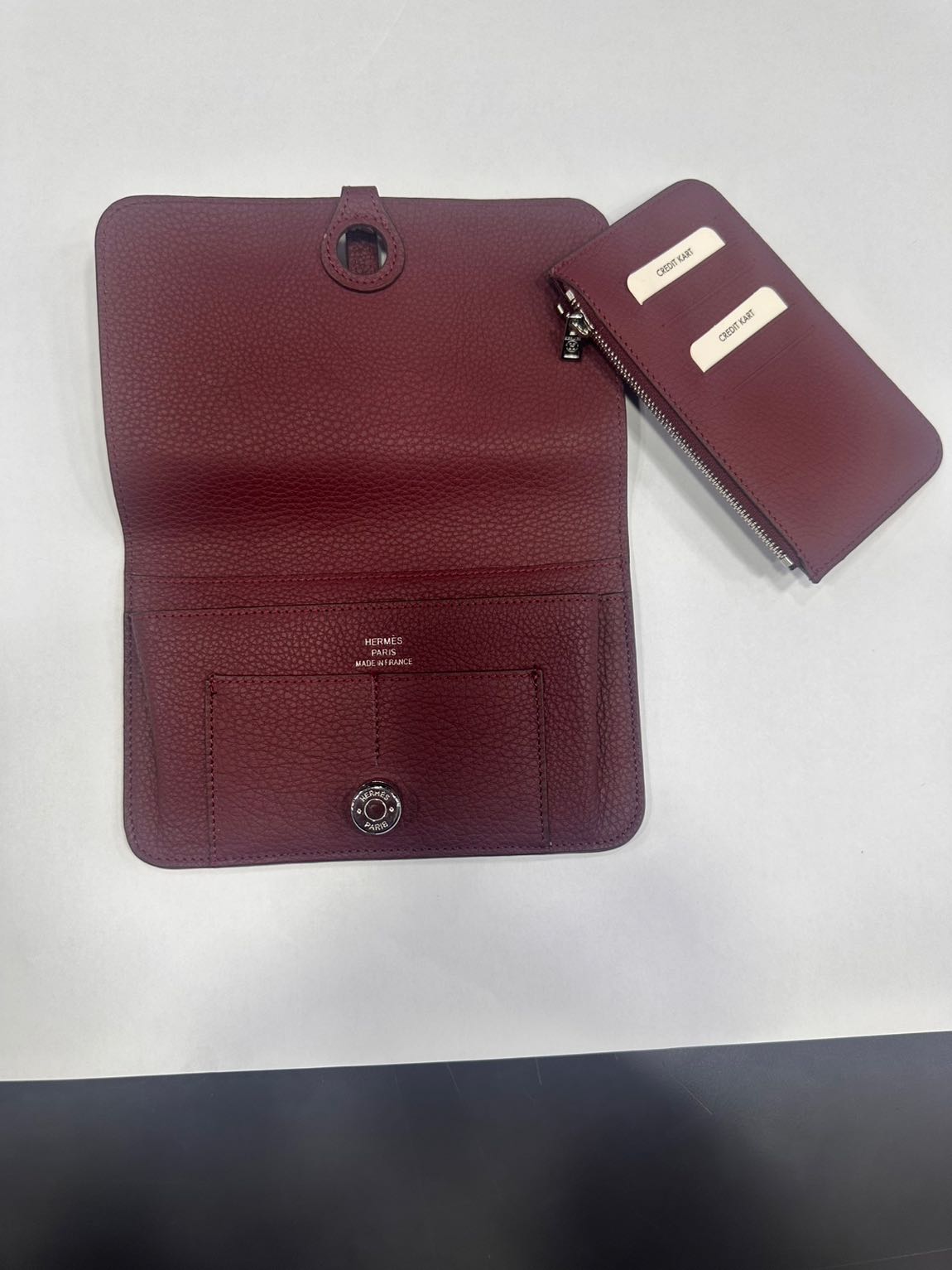 Bordo Hermès Cüzdan — görsel 3/6