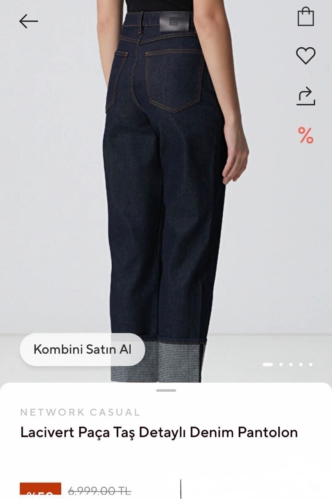 Network Koyu Mavi Kot Pantolon — görsel 4/6