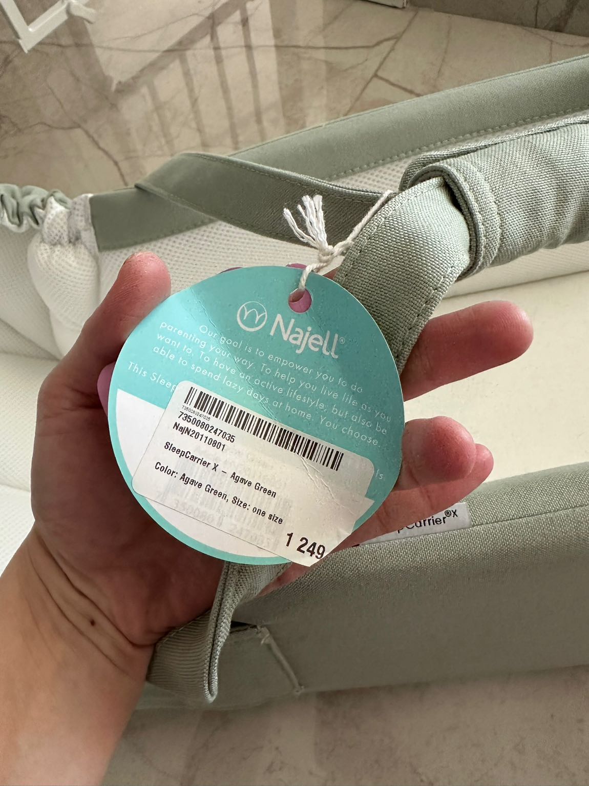 Najell yenidoğanbebek taşıma puset çanta — görsel 3/7