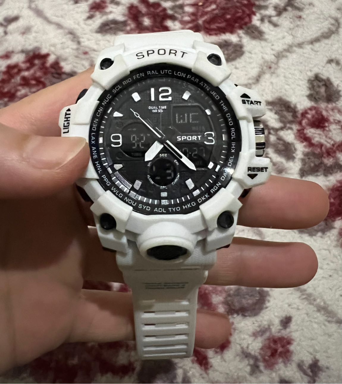 Çift ekran analog dijital sporyüzme saat — görsel 2/8