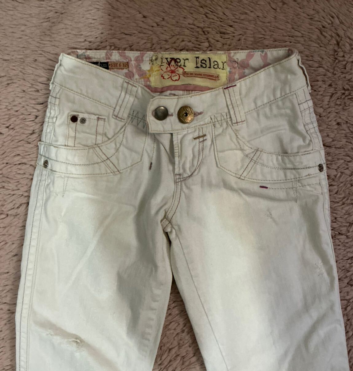 River Island Beyaz bootcut Jean — görsel 3/8