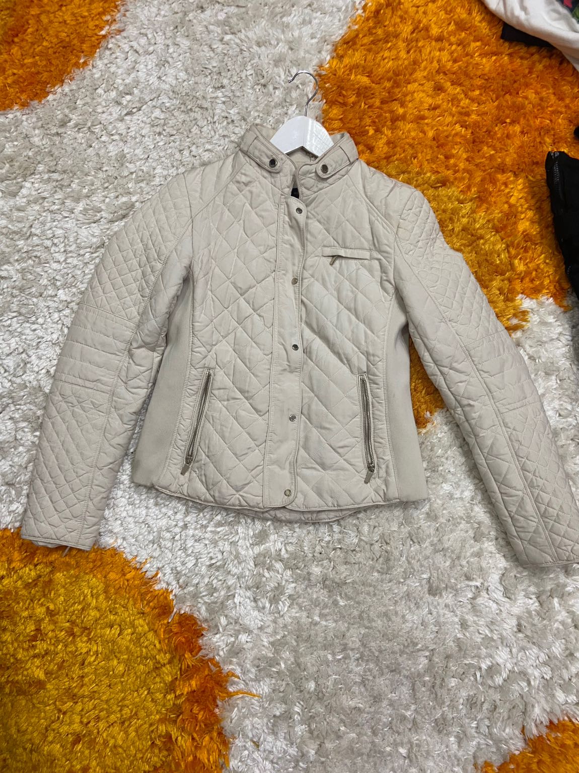 Zara bej düğmeli mont — görsel 5/8