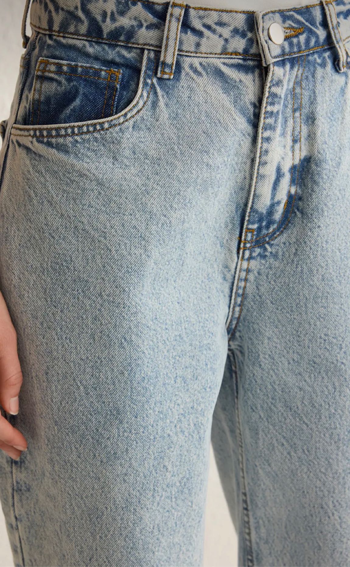 Açık Mavi Geniş Paça Jean Pantolon — görsel 3/3
