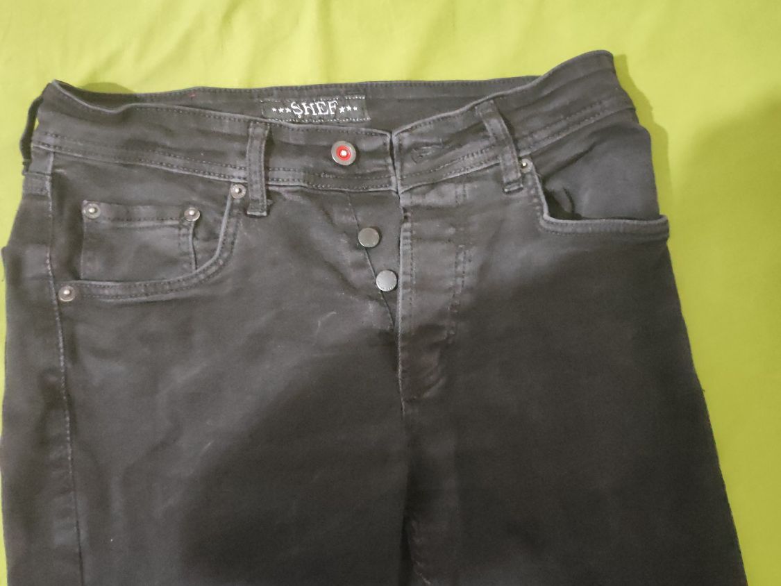 Erkek Siyah Kot Pantolon — görsel 4/6