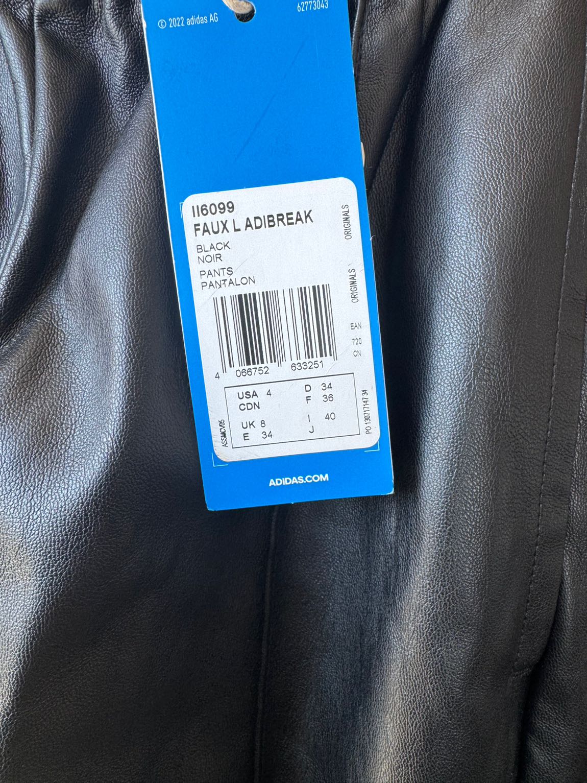Adidas Siyah Deri pantolon — görsel 6/7