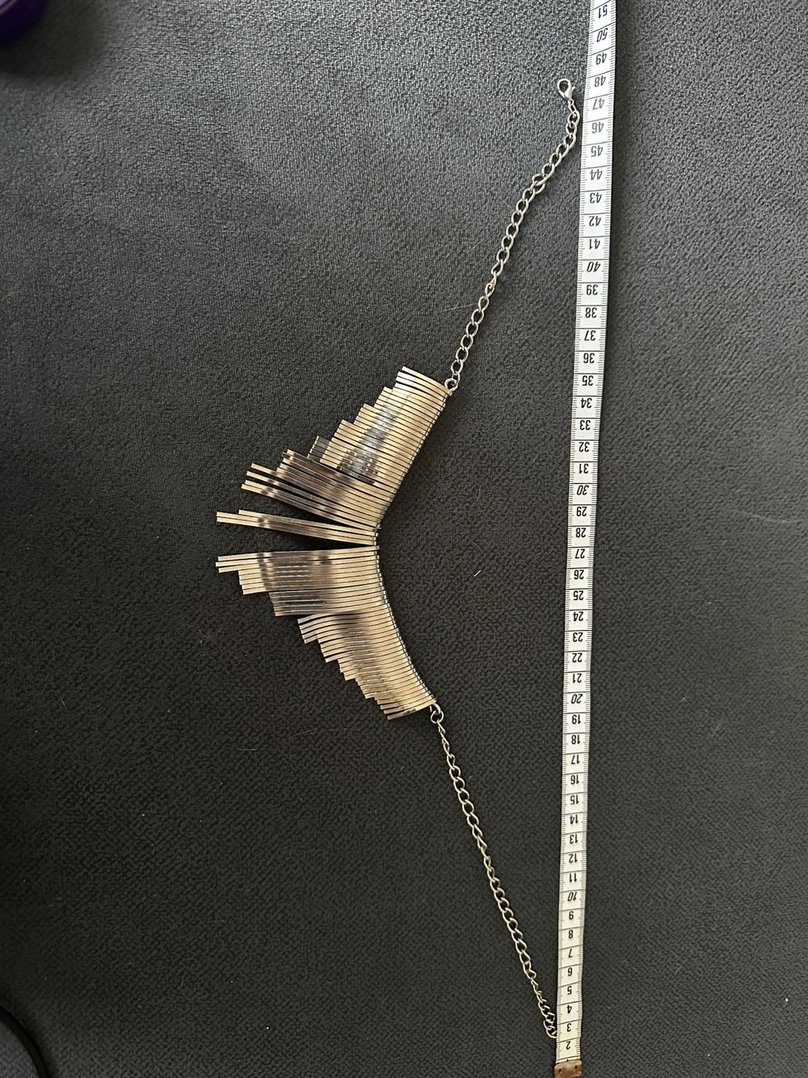 Gümüş Renk Metal Kolye — görsel 3/3