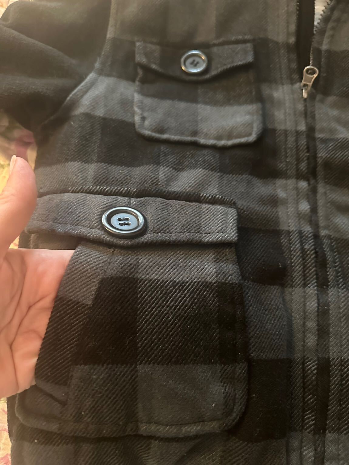C&A Kapüşonlu kaşe mont erkek çocuk 9-10 — görsel 5/8