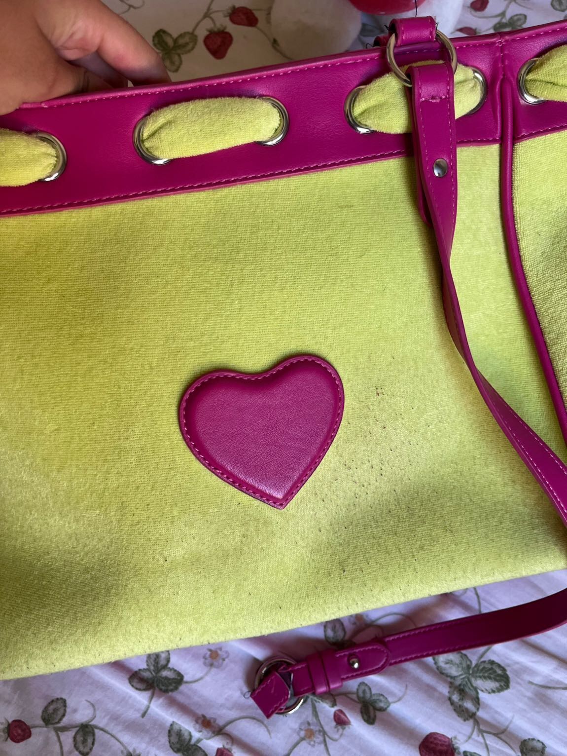 Juicy Couture Pembe Yeşil Askılı Çanta — görsel 4/7