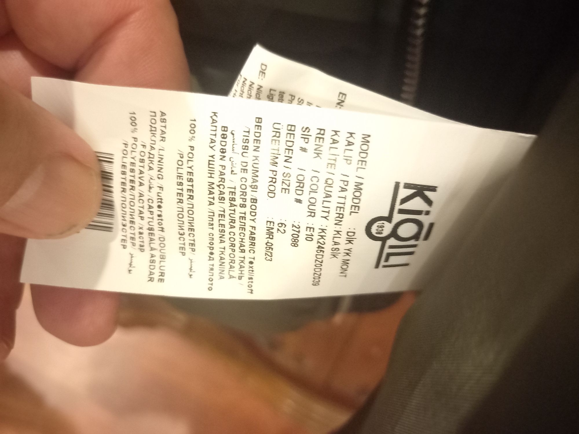 Kiğılı Orjinal Mont — görsel 5/8