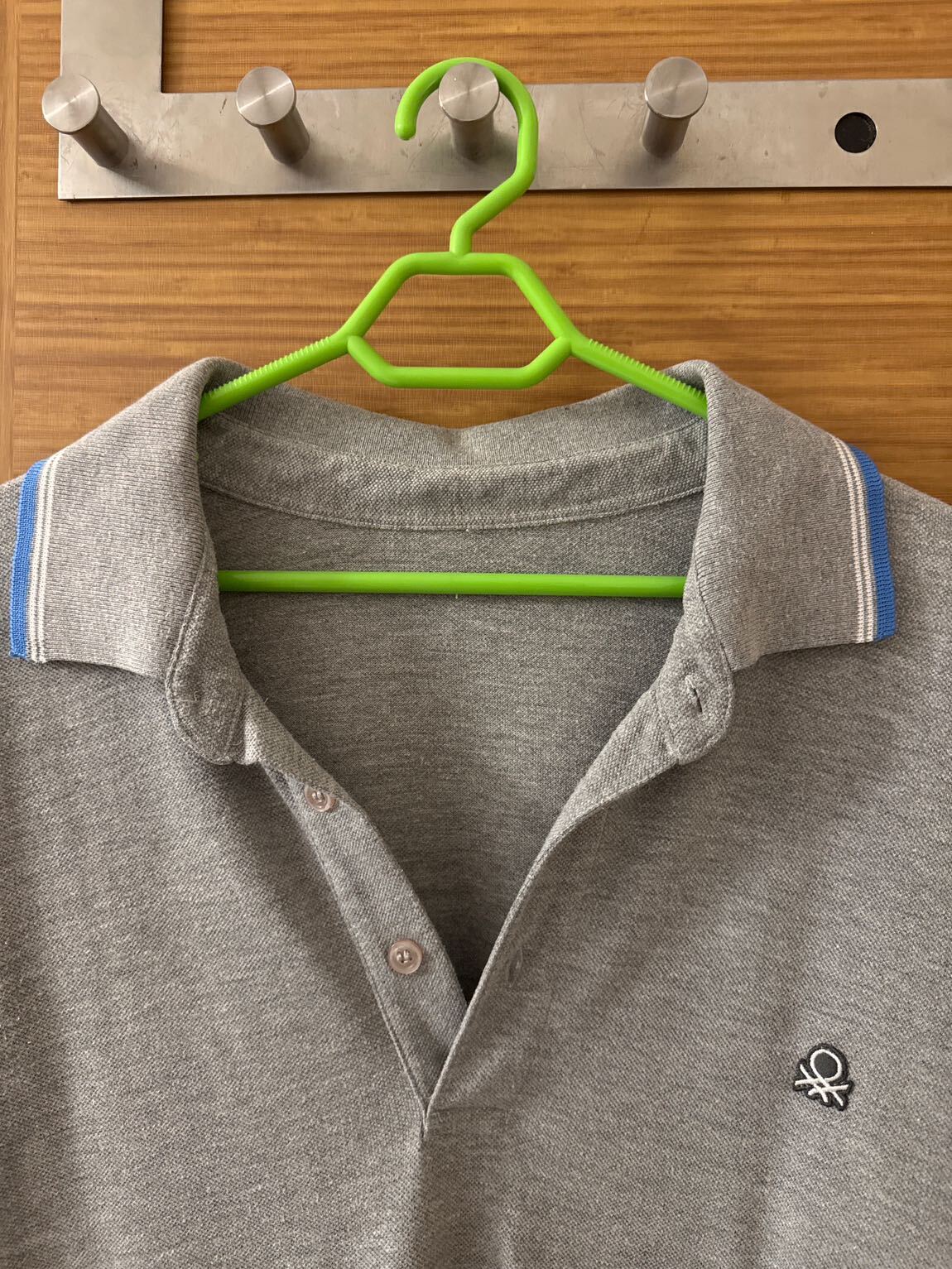 Benetton Gri Polo Yaka T-Shirt — görsel 3/5