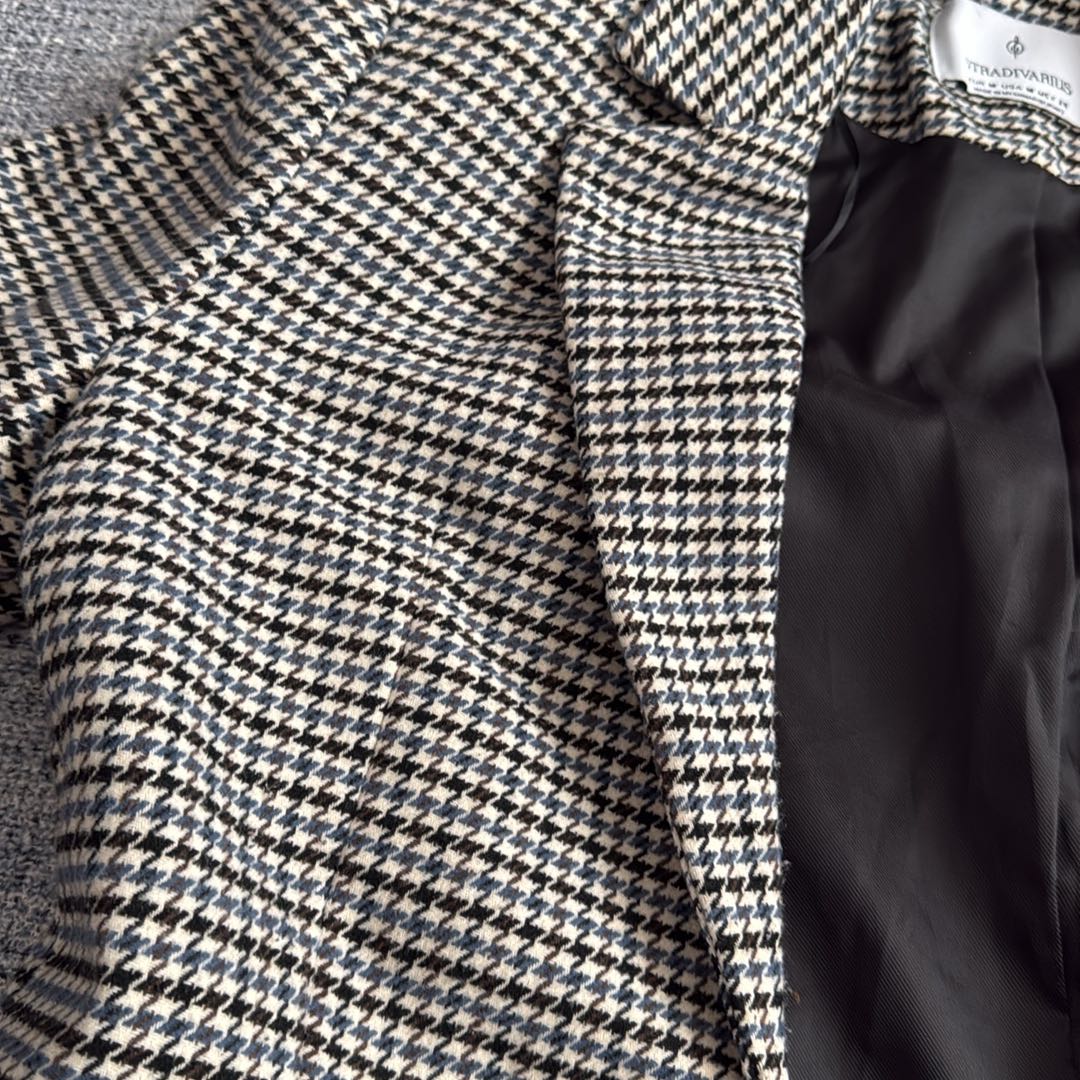 Ekose Desenli Blazer Ceket M Stradi — görsel 7/8