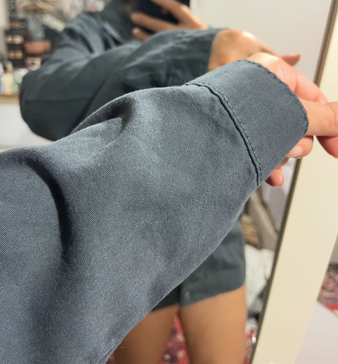 Sıfır oversize kot ceket kot Blazer — görsel 7/8