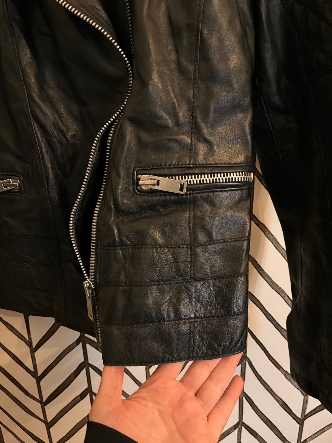 MANGO Biker Leather jacket — görsel 7/8