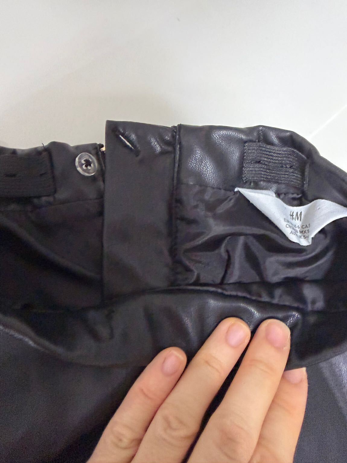 H&M Siyah Deri Mini Etek çocuk — görsel 6/6