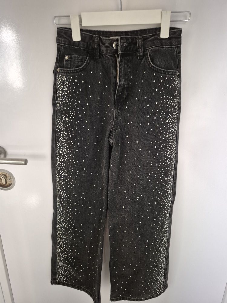 kız çocuk Siyah Taşlı Jean Pantolon — görsel 5/8